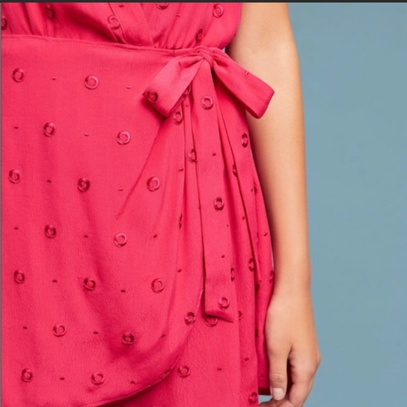 Anthropologie Pink Greenbriar Embroidered Romper - Picture 3 of 4